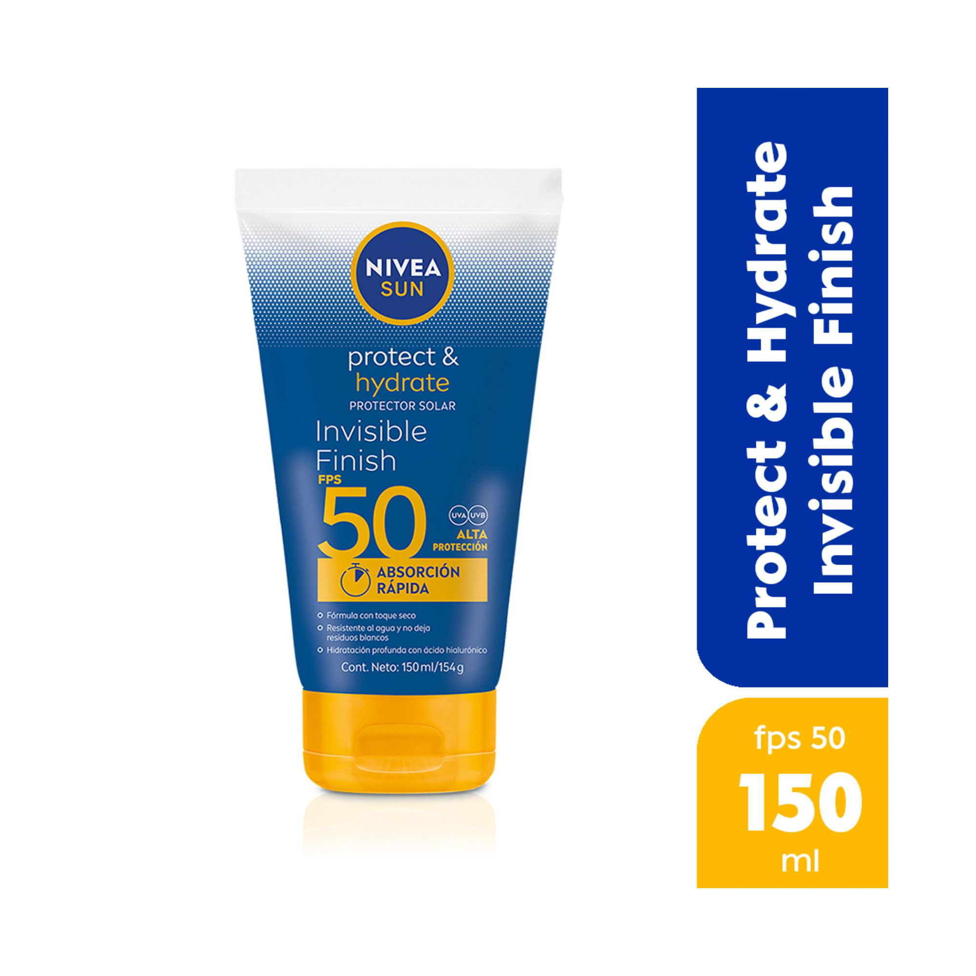Protector solar Nivea Sun FP50 hidratante invisible 150 ml