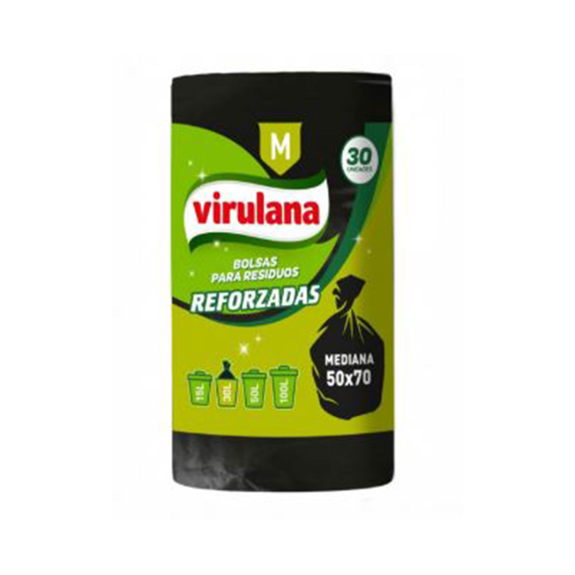 Bolsa De Residuos Virulana Reforzada Mediana 50x70 30 Unidades