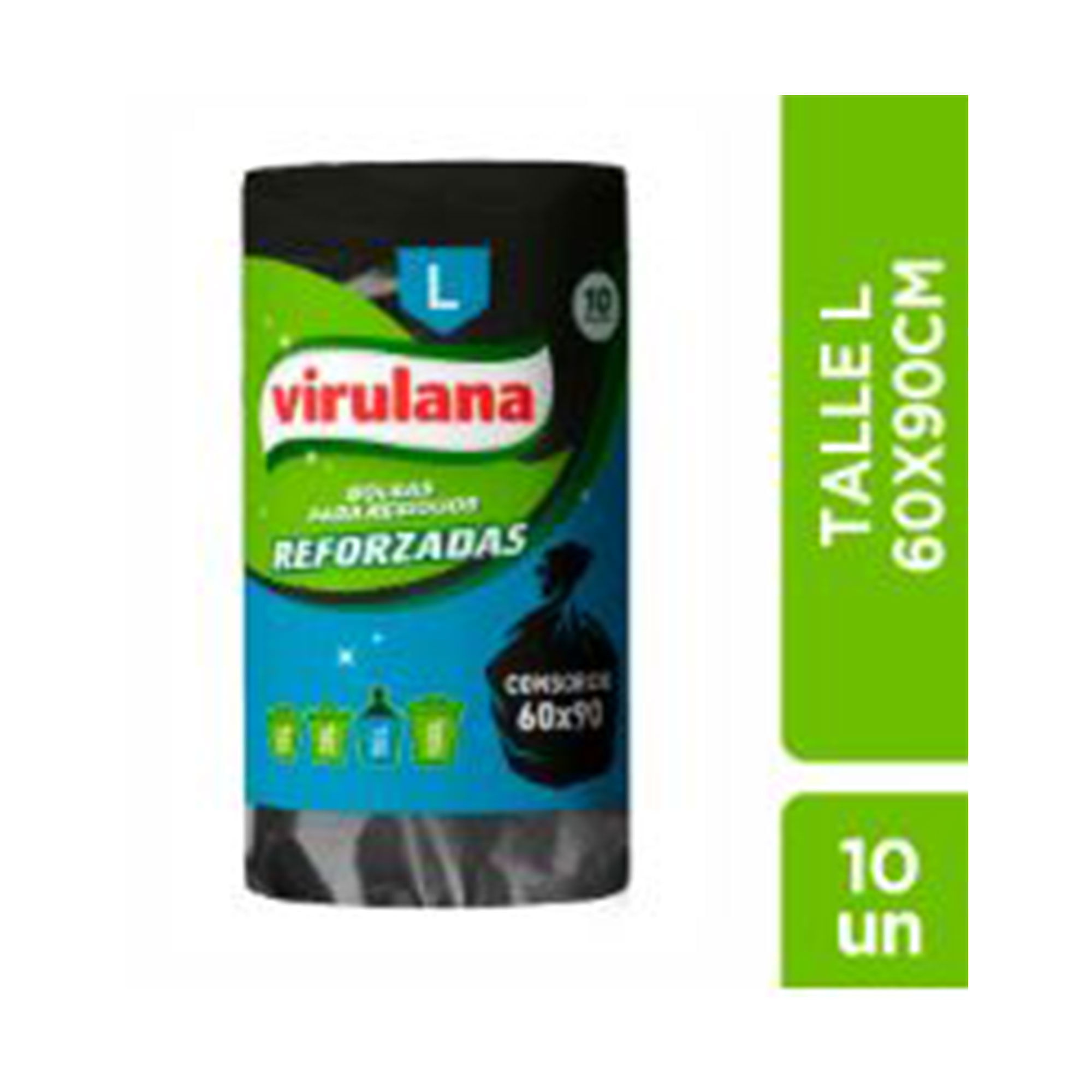 Bolsa De Residuos Virulana Reforzada Consorcio 60x90 10 Unidades