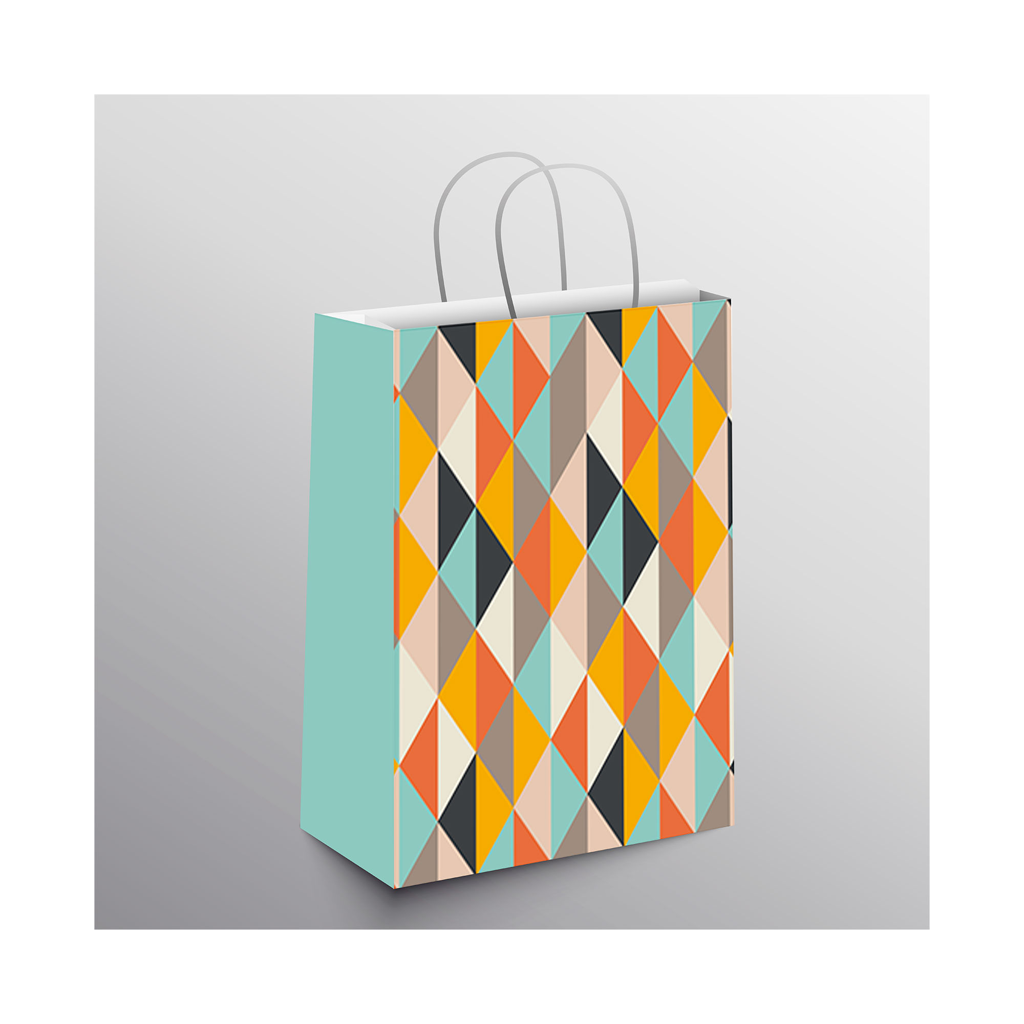Bolsa de regalo grande rombos 30x12x41 cm