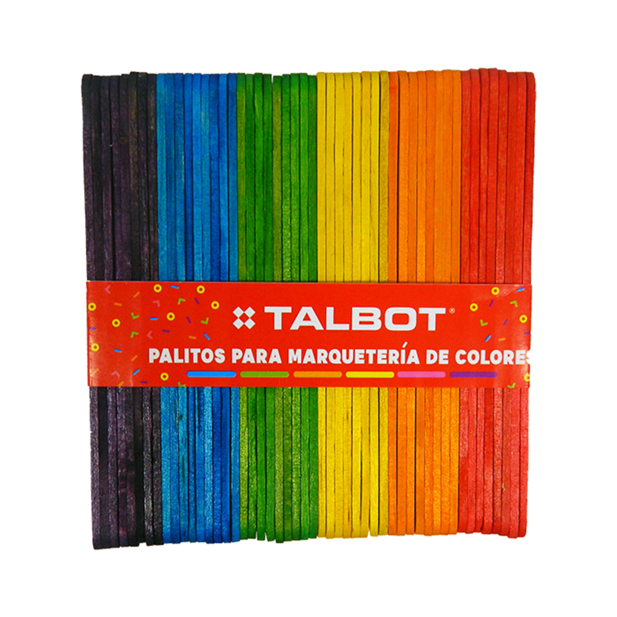Palitos de helado Talbot de colores 50 uni