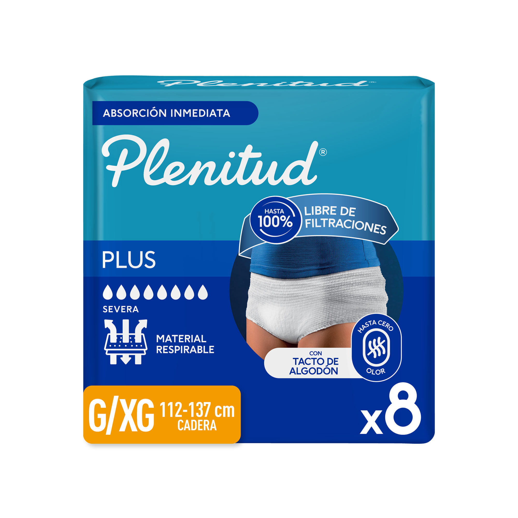 Ropa Interior Plenitud Protect Plus G/Xg 8un