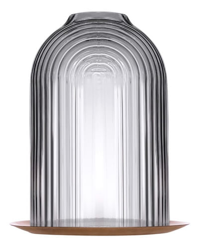 Portavela Fanal Campana Cristal Velas Nude 21 Cms Mediano