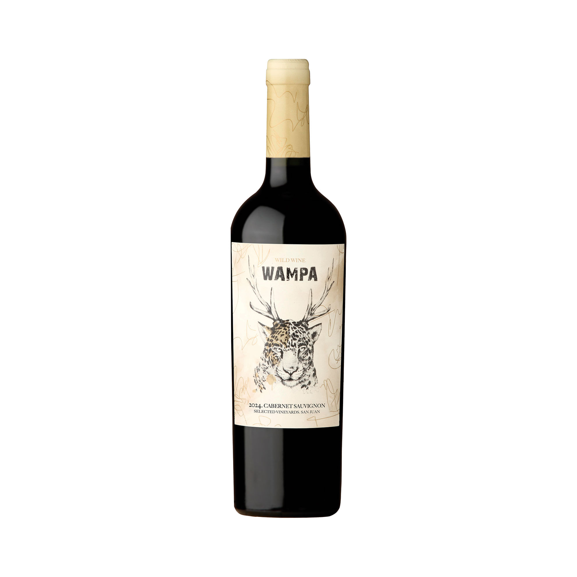 Vino tinto Cabernet Sauvignon Wampa en botella 750 ml
