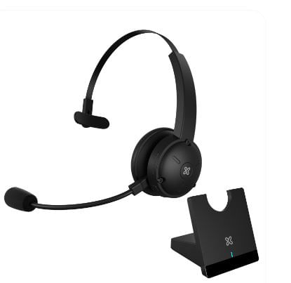 Headset Klipxtreme crystalcom pro c/ vol-mic. wireless- bluetooth c/base carga (kch-905)