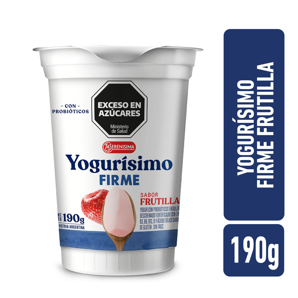 Yogur firme frutilla Yogurisimo 190 g.