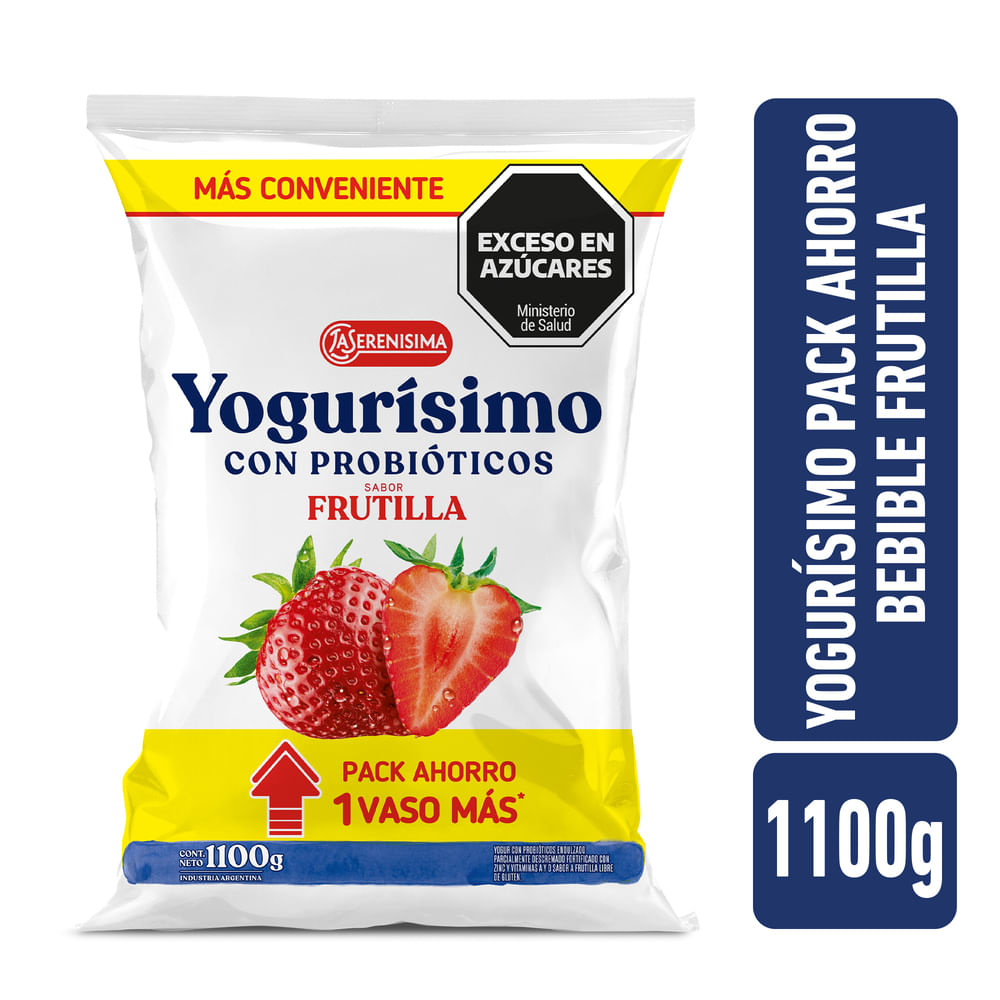 Yogur bebible de frutilla Yogurisimo 1100 grs