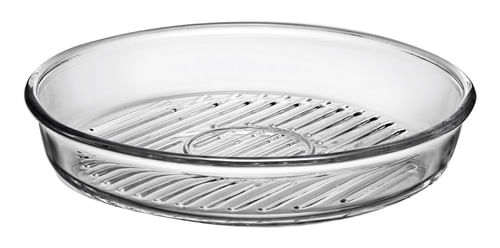 Tartera Grill Para Horno Borcam Vidrio Templado Redonda 26cm