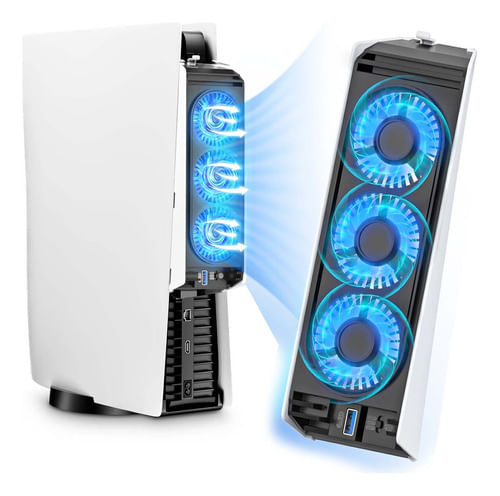 Ventilador Usb 3.0 Compatible Con Ps5 Con Enfriamiento Dehuka