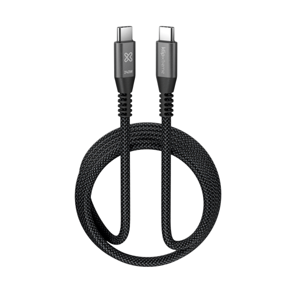 Cable Klipxtreme kx power go 750  kx usb-c cable 240w 480mbps 6ft/3m braided (kac-750-10ft)