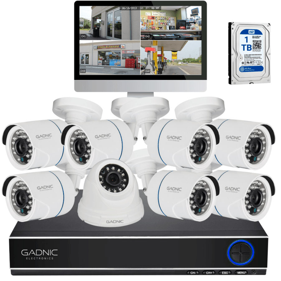 Kit De 8 CáMaras De Seguridad Ip Full Hd Gadnic - P2pkit14 + 3 P2p00033 + 1 P2p00025