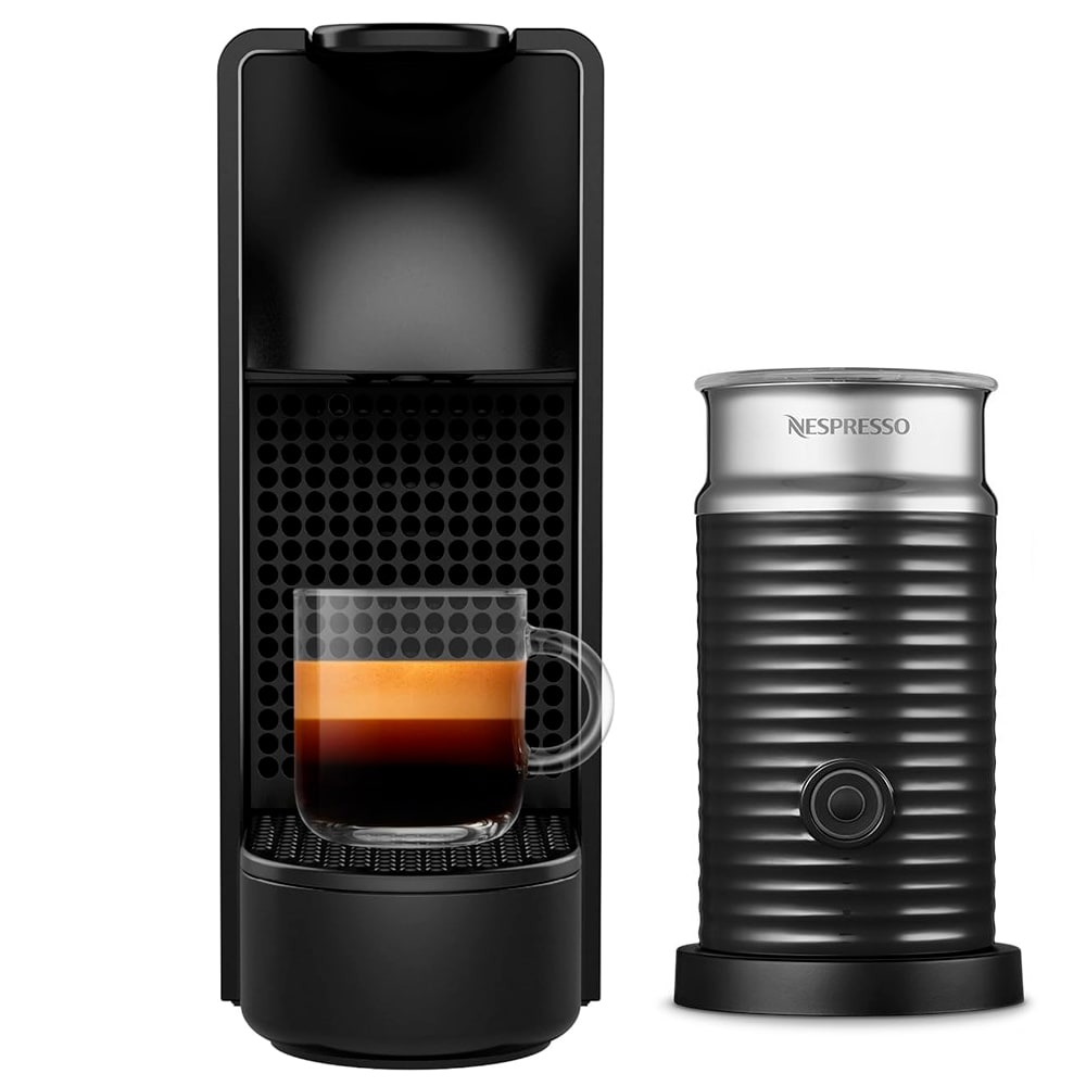 Cafetera Nespresso Essenza Mini Black 06L 19 bares Aeroccino 3