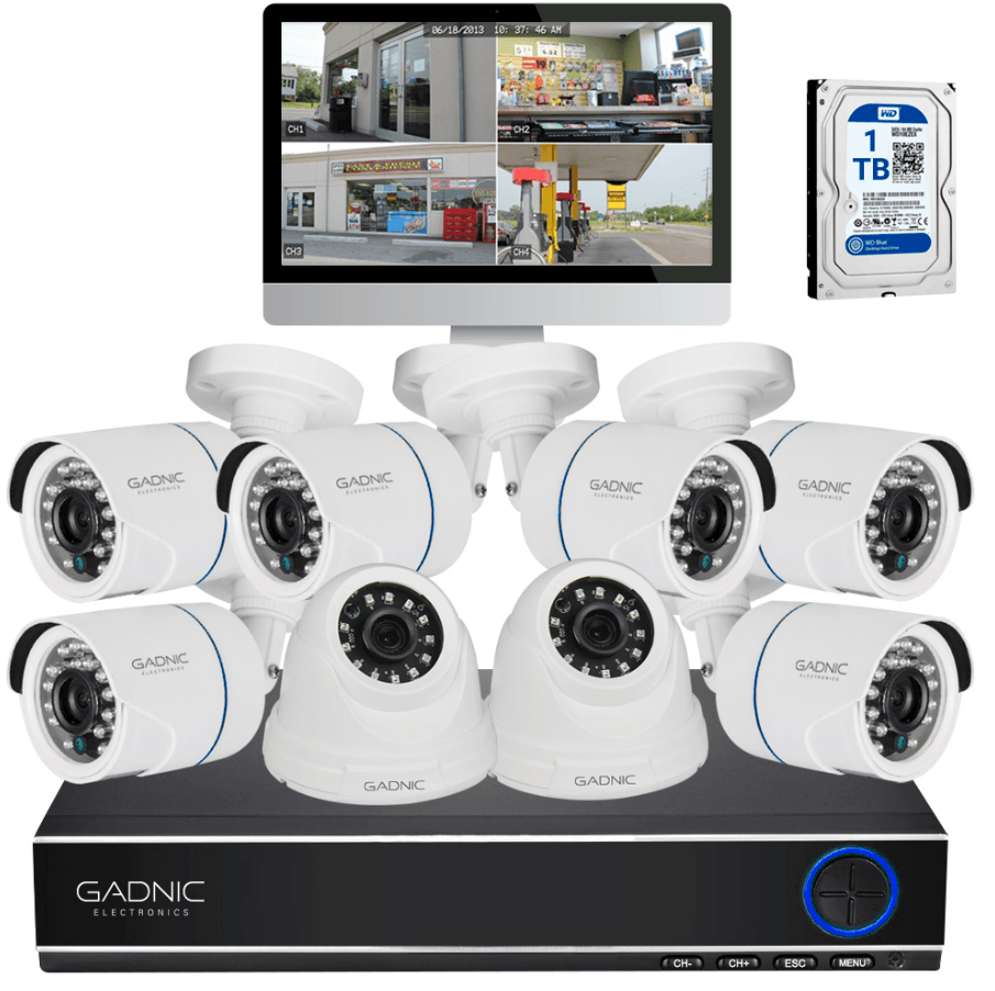 Kit De 8 CáMaras De Seguridad Ip Full Hd Gadnic Kp2p0040x (P2pkit14 + 2 P2p00033 + 2 P2p00025)