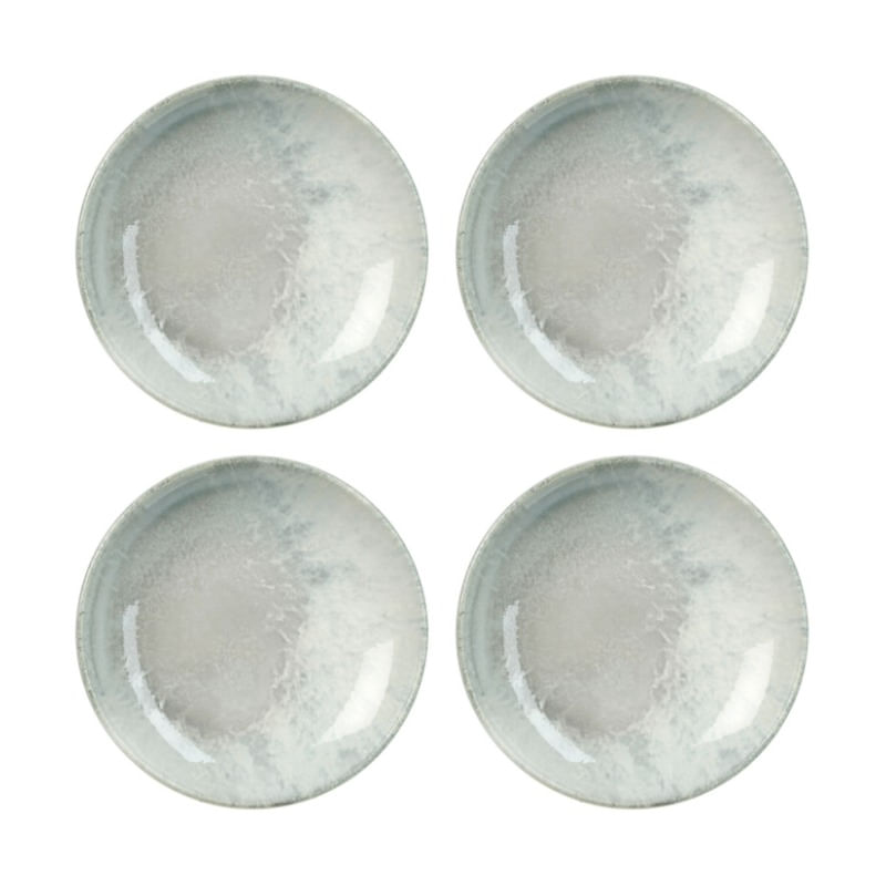 Set x 4 Plato Hondo Sopero Pasta 25 cm Porcelana Decorado Color
