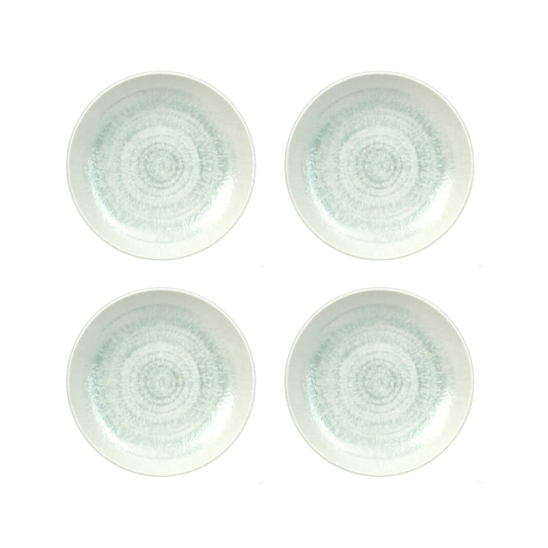 Set x 4 Plato Hondo Sopero Pasta 25 cm Porcelana Decorado Color