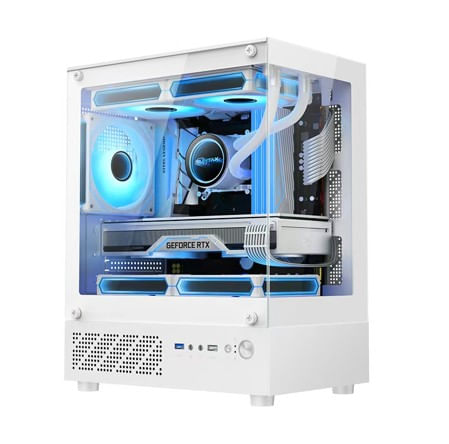 Gabinete Gamer Formula V Line Crystal Z1cm Plus White (Matx, 3 Fans Cosmic 12 Arpw)