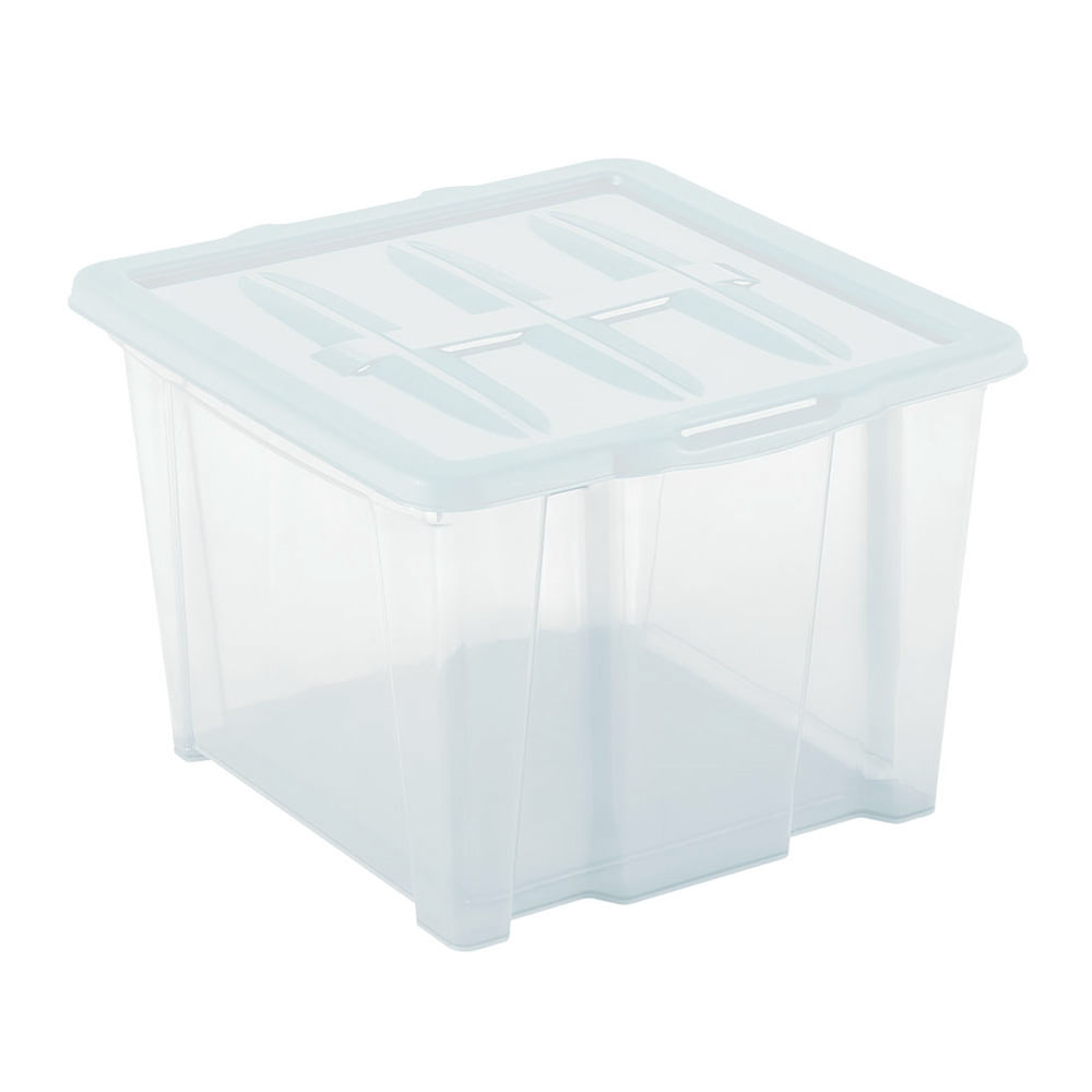 Caja Multiuso Apilable Plástica Rimax 30 litros Transparente (RX-9734)