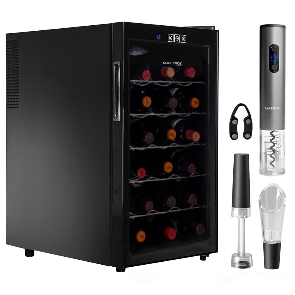 Cava De Vino Coolfroz Wcte0018 18 Botellas + Sacacorchos AutomáTico Gadnic