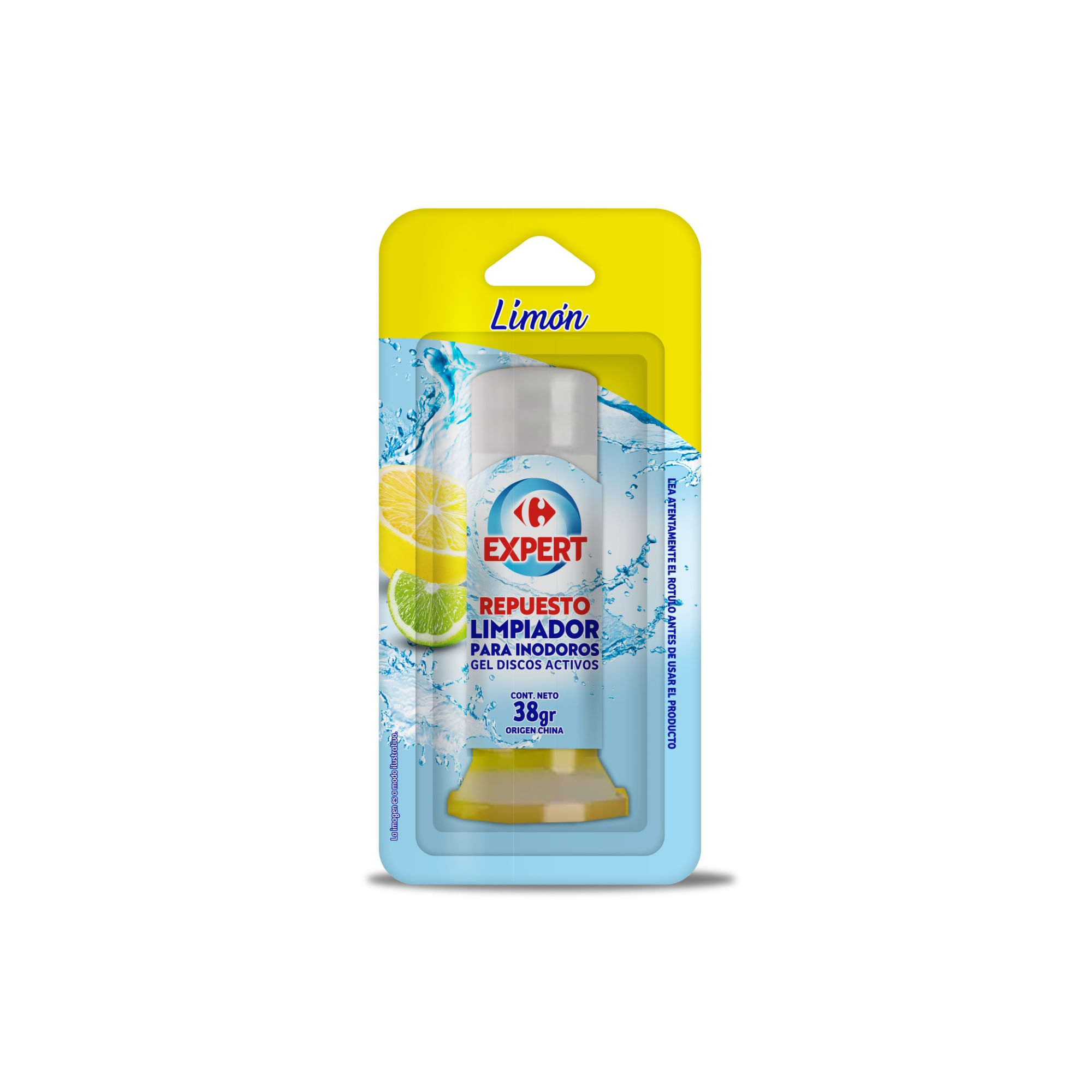Disco en gel repuesto Carrefour Expert fragancia limón 38 grs
