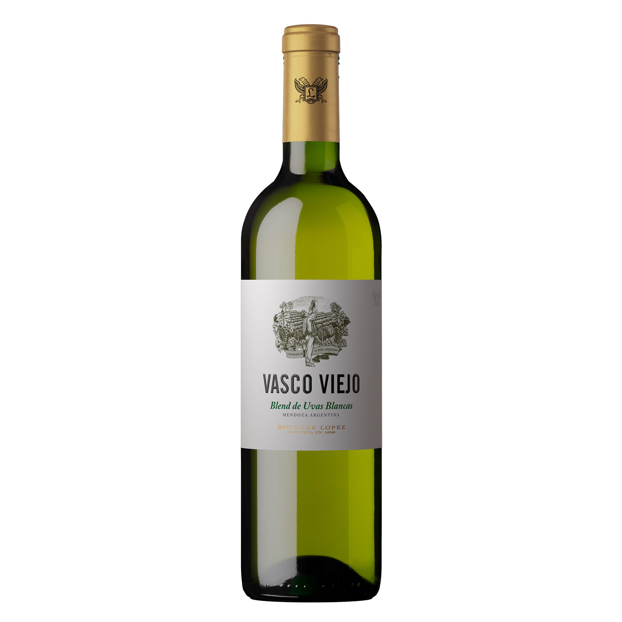 Vino blanco Blend Vasco Viejo en botella 750 ml