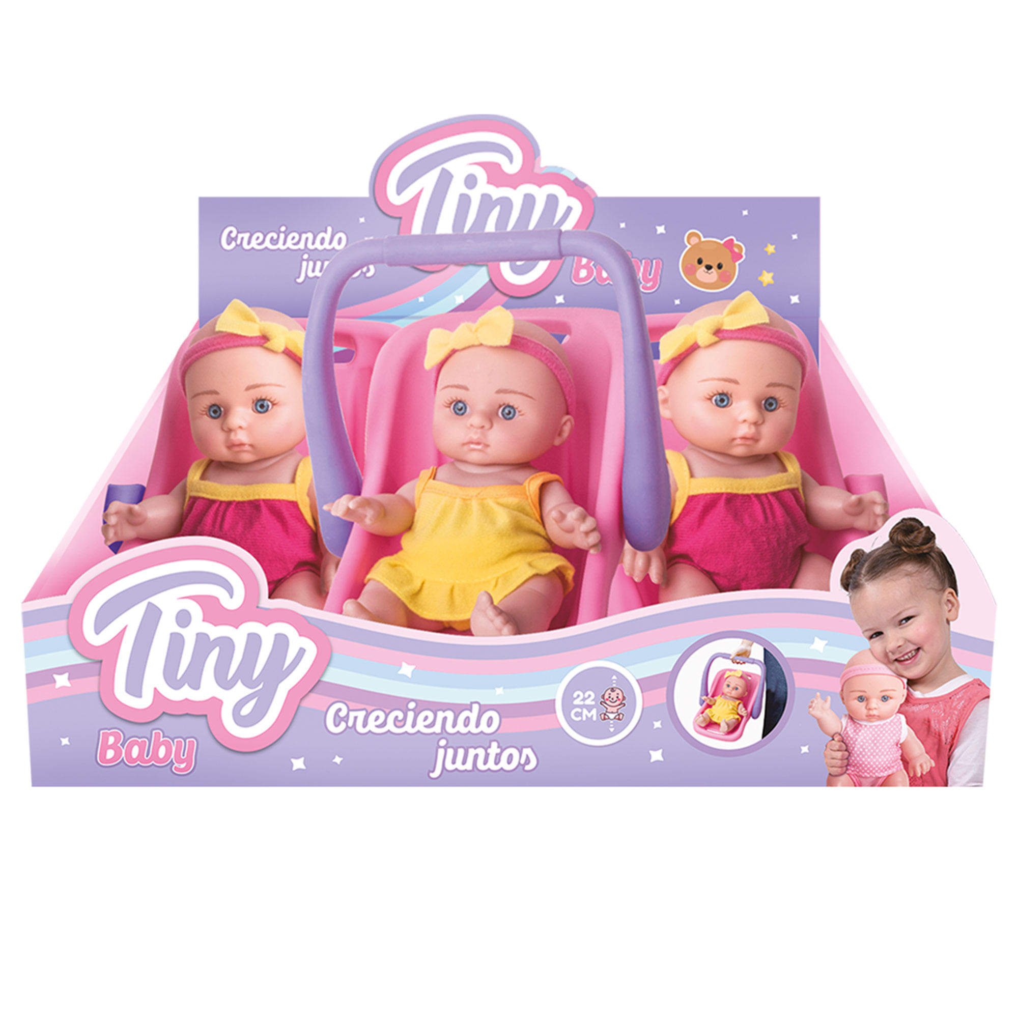 Bebé con sillita Tiny 22 cm