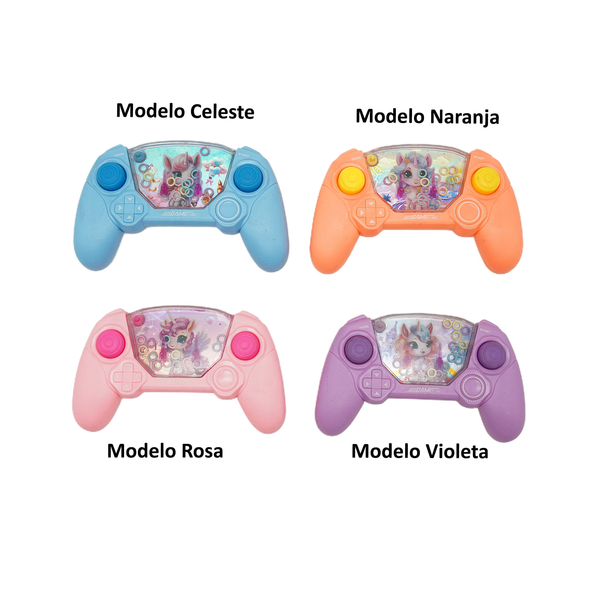 Juego de agua joystick unicornio