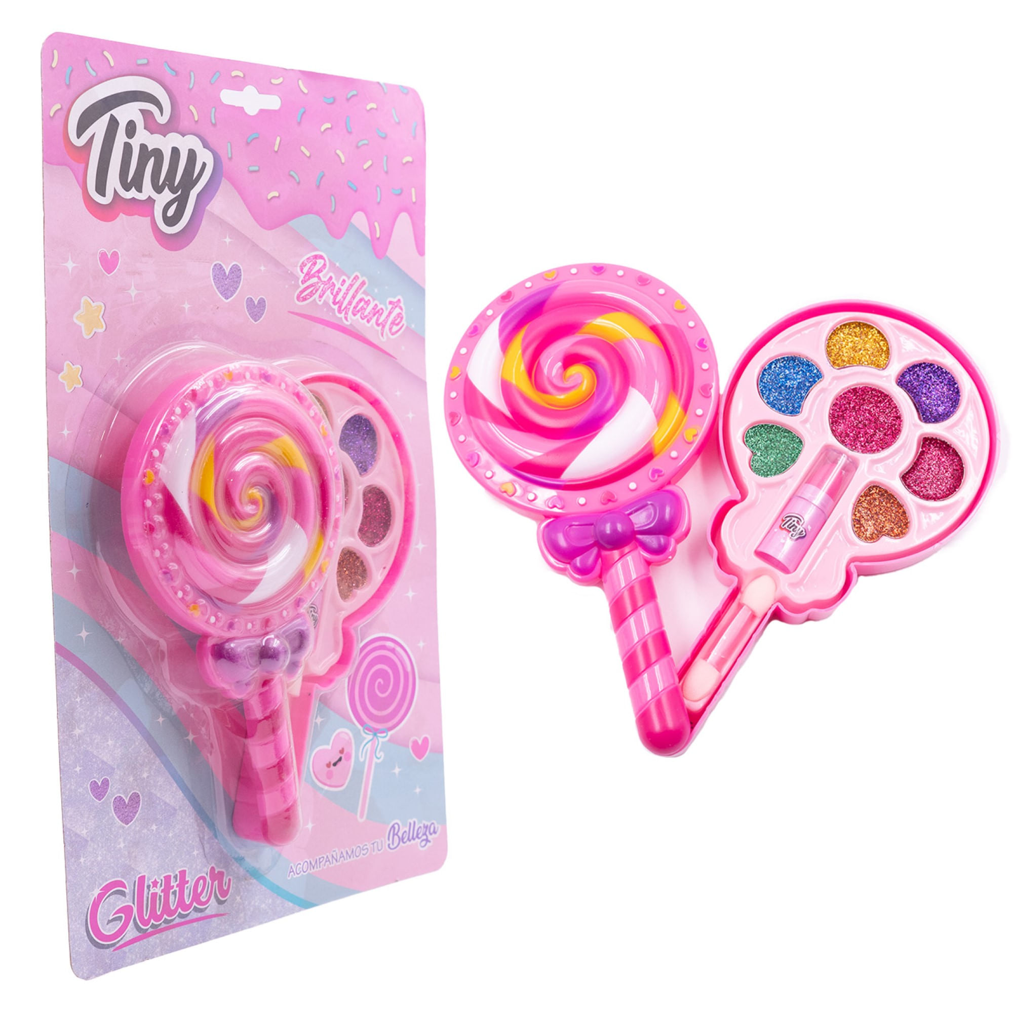 Set de maquillaje Tiny paleta glitter blister