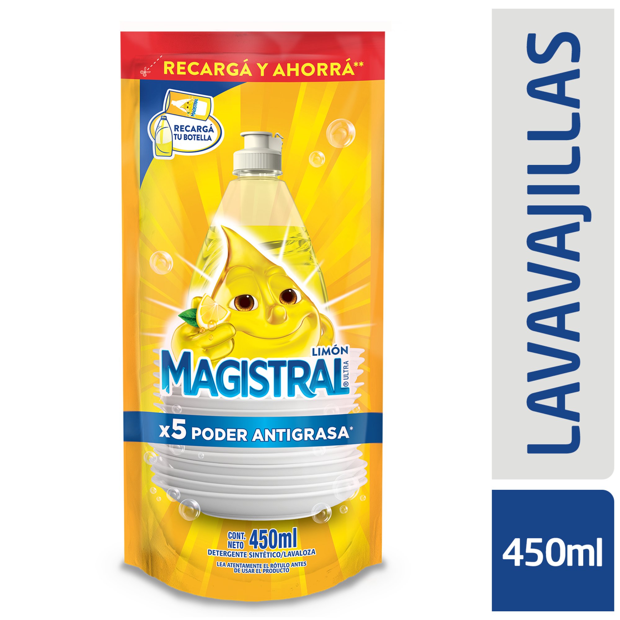 Detergente Magistral Ultra Limón 450 Ml