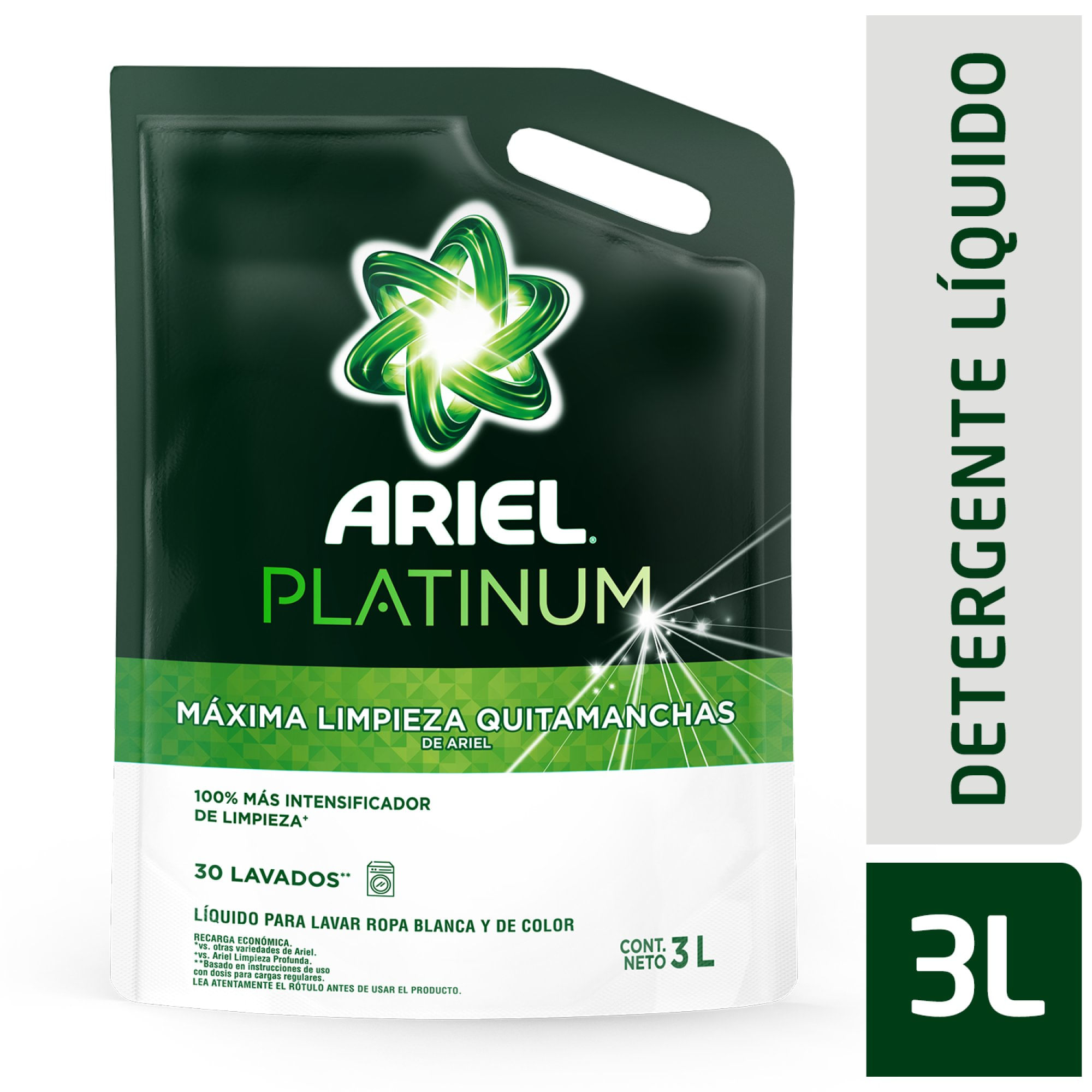 Jabón Líquido Para Ropa Ariel Platinum 3 L