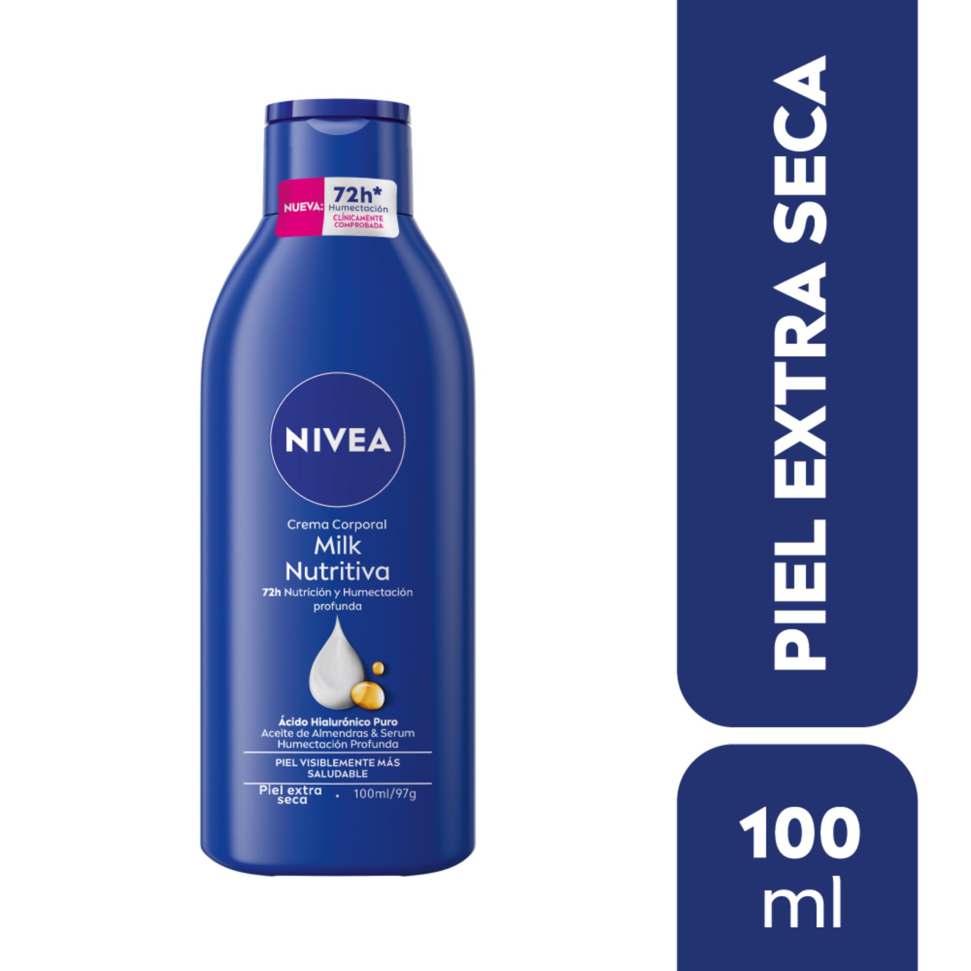 Crema Corporal Hidratante Nivea Milk Nutritiva Para Piel Extra Seca 100 Ml