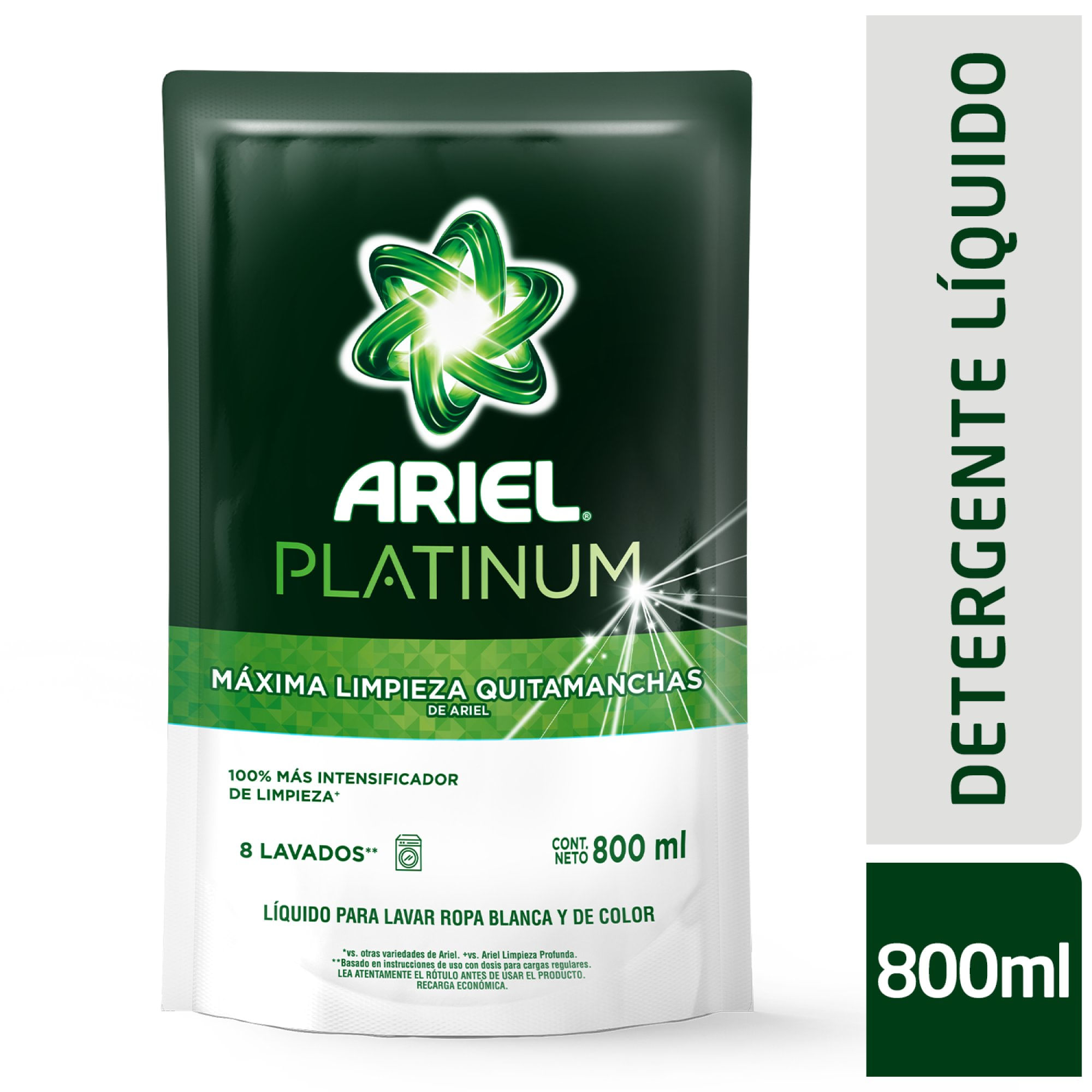 Jabón Líquido Para Ropa Ariel Platinum 800 Ml.