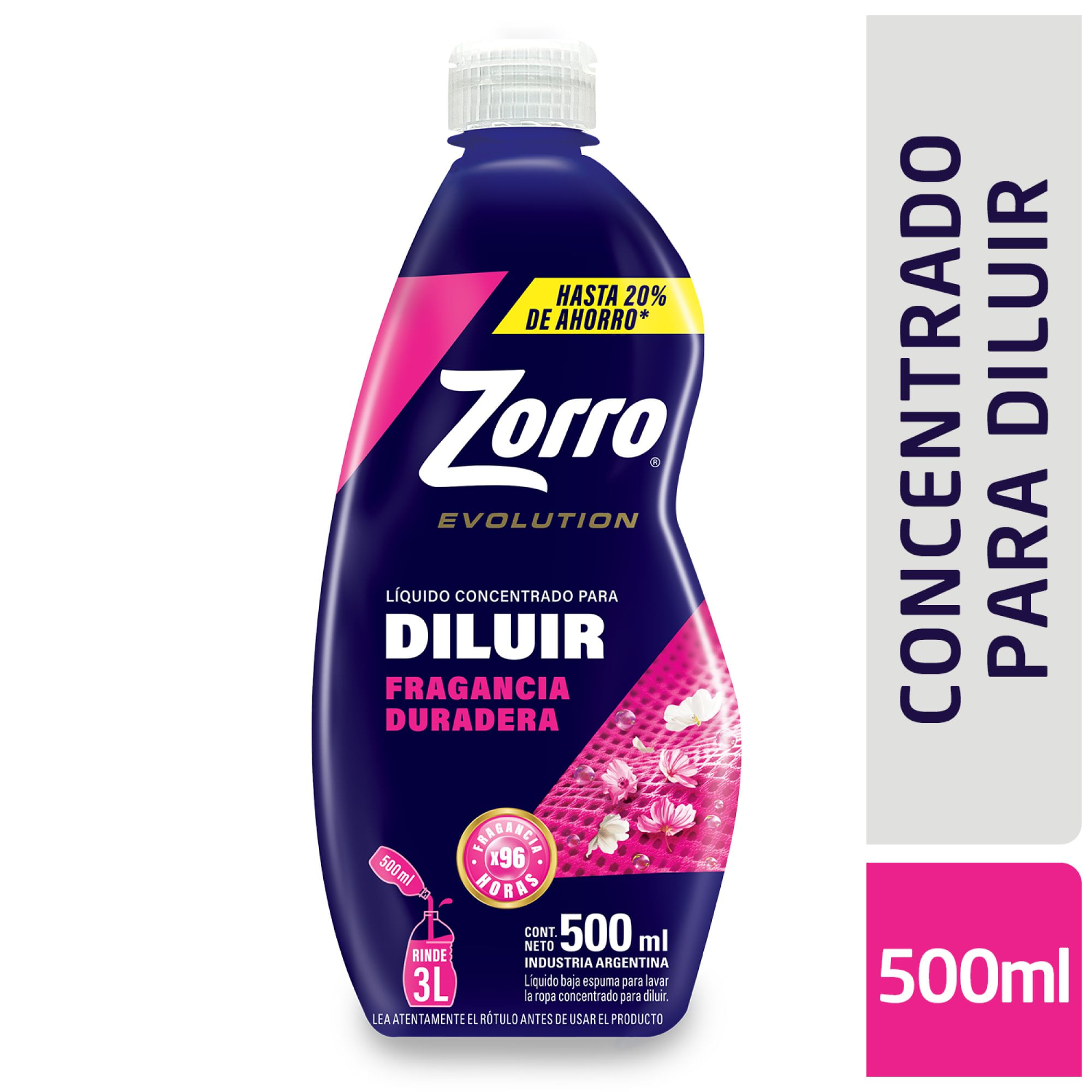 Zorro Evolution Diluible Fragancia Duradera 500 ml