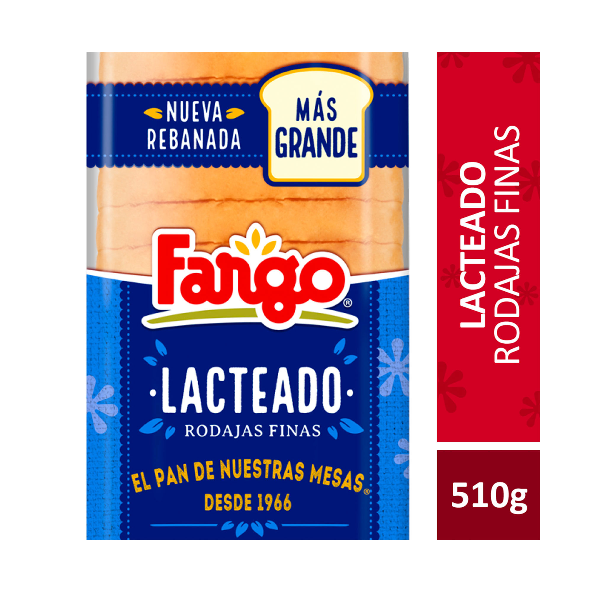 Pan lacteado rodajas finas Fargo 510 grs