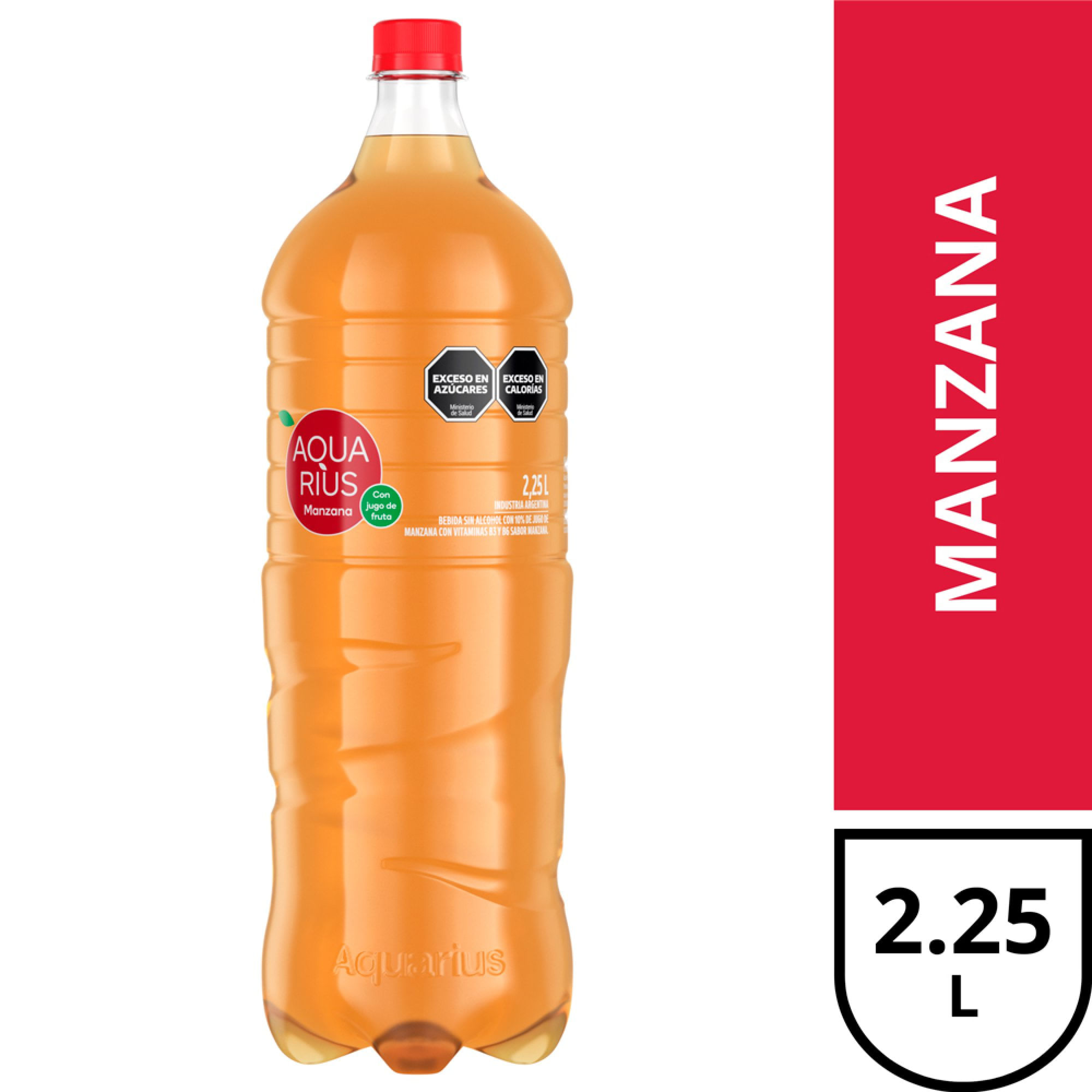 Agua Saborizada Aquarius Manzana 2,25 L