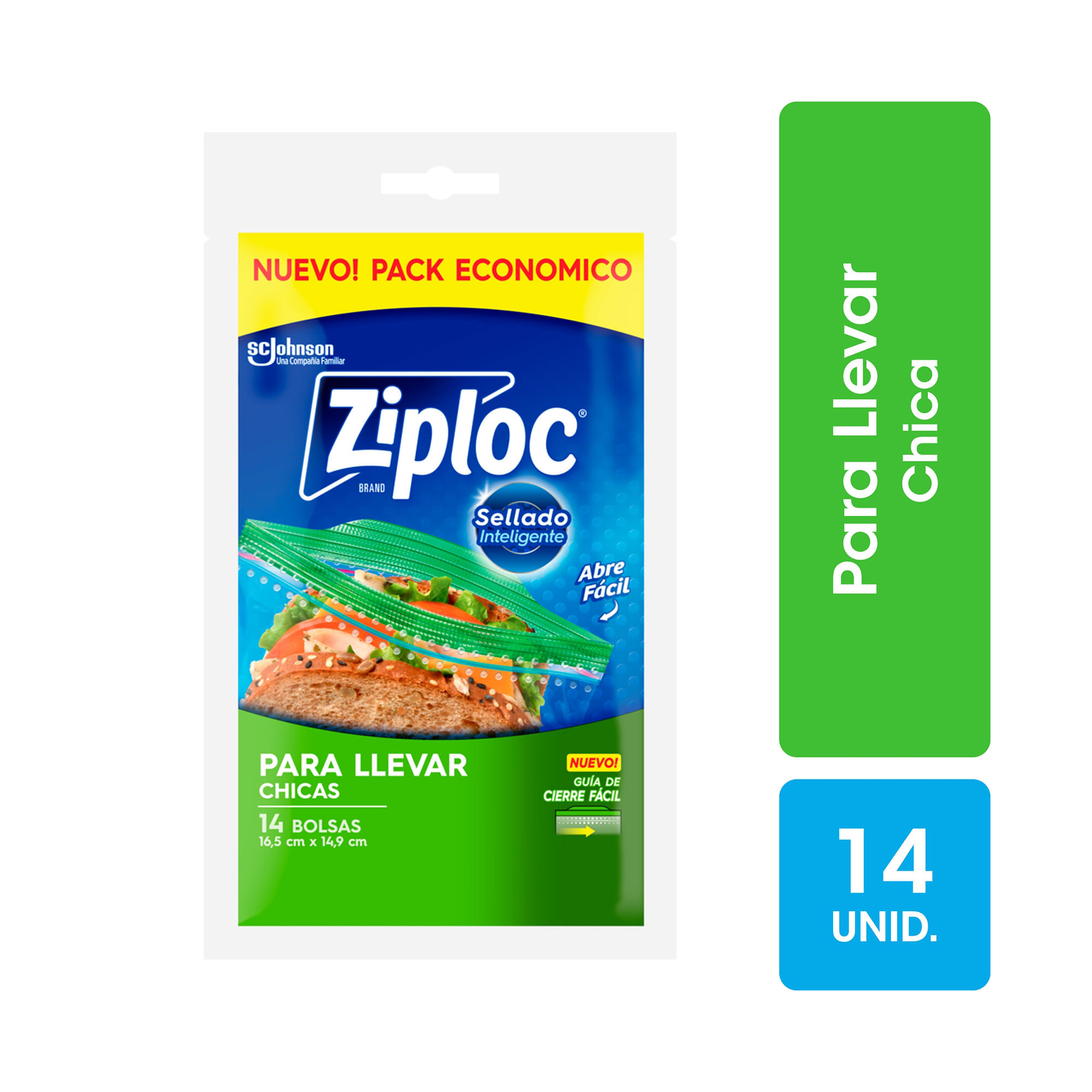 Bolsas Herméticas Ziploc Para Llevar Chica 14un