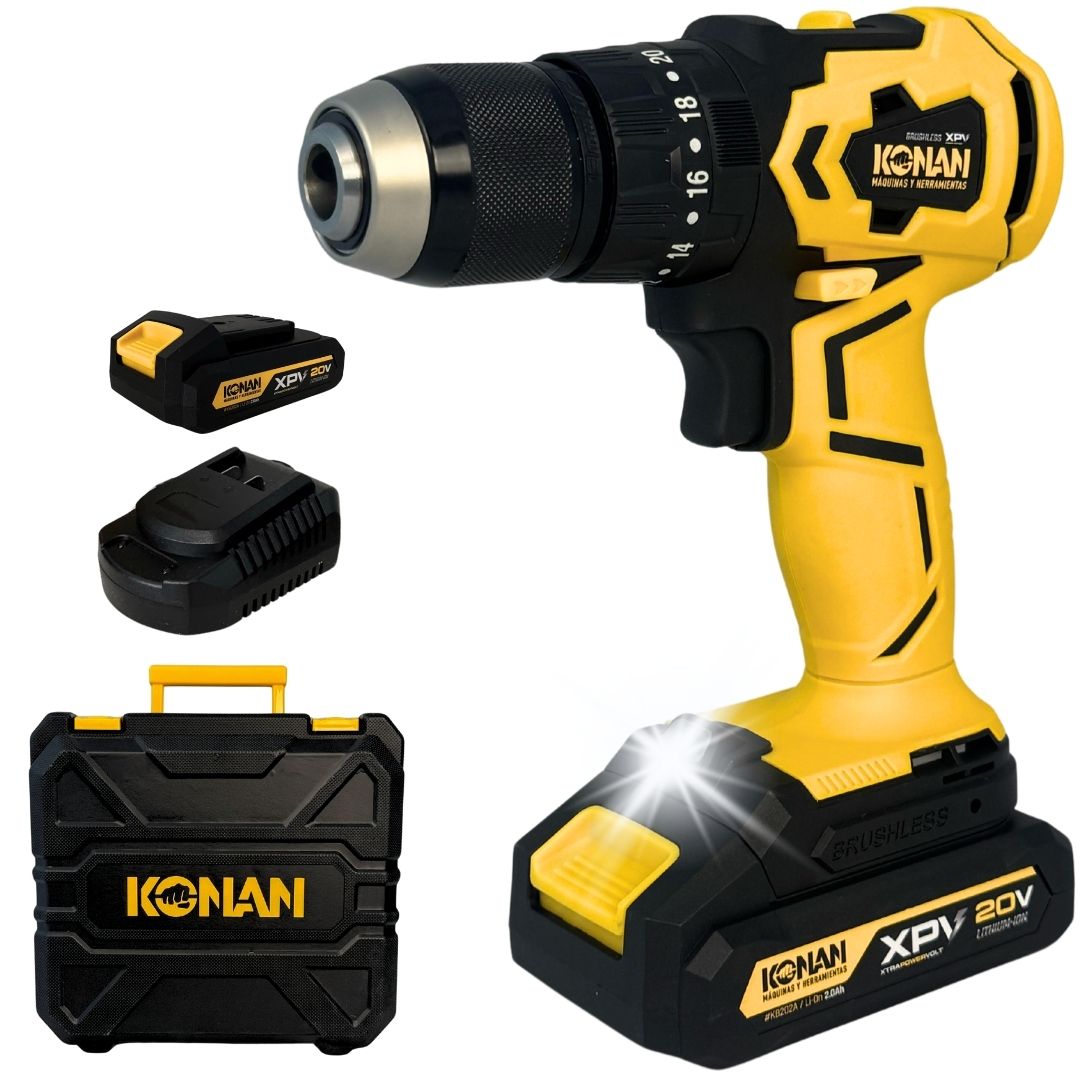 Taladro de Impacto a batería 20v Konan
