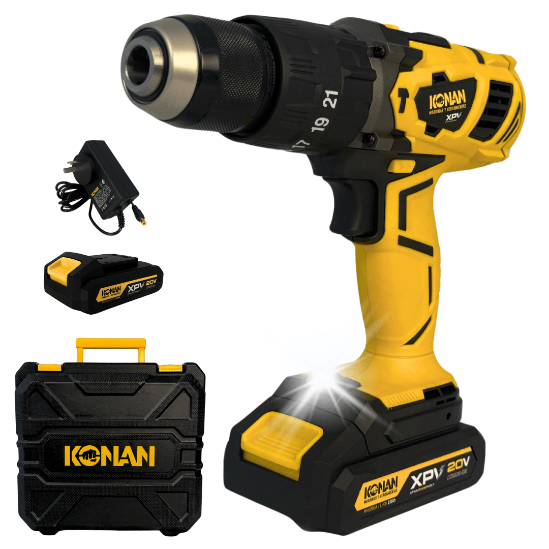 Taladro de Impacto a batería 20v Konan Xtra Power V 1800rpm