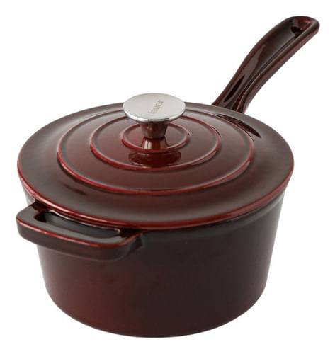 Cacerola Feuer 18cm Hierro Enlozado Bordo