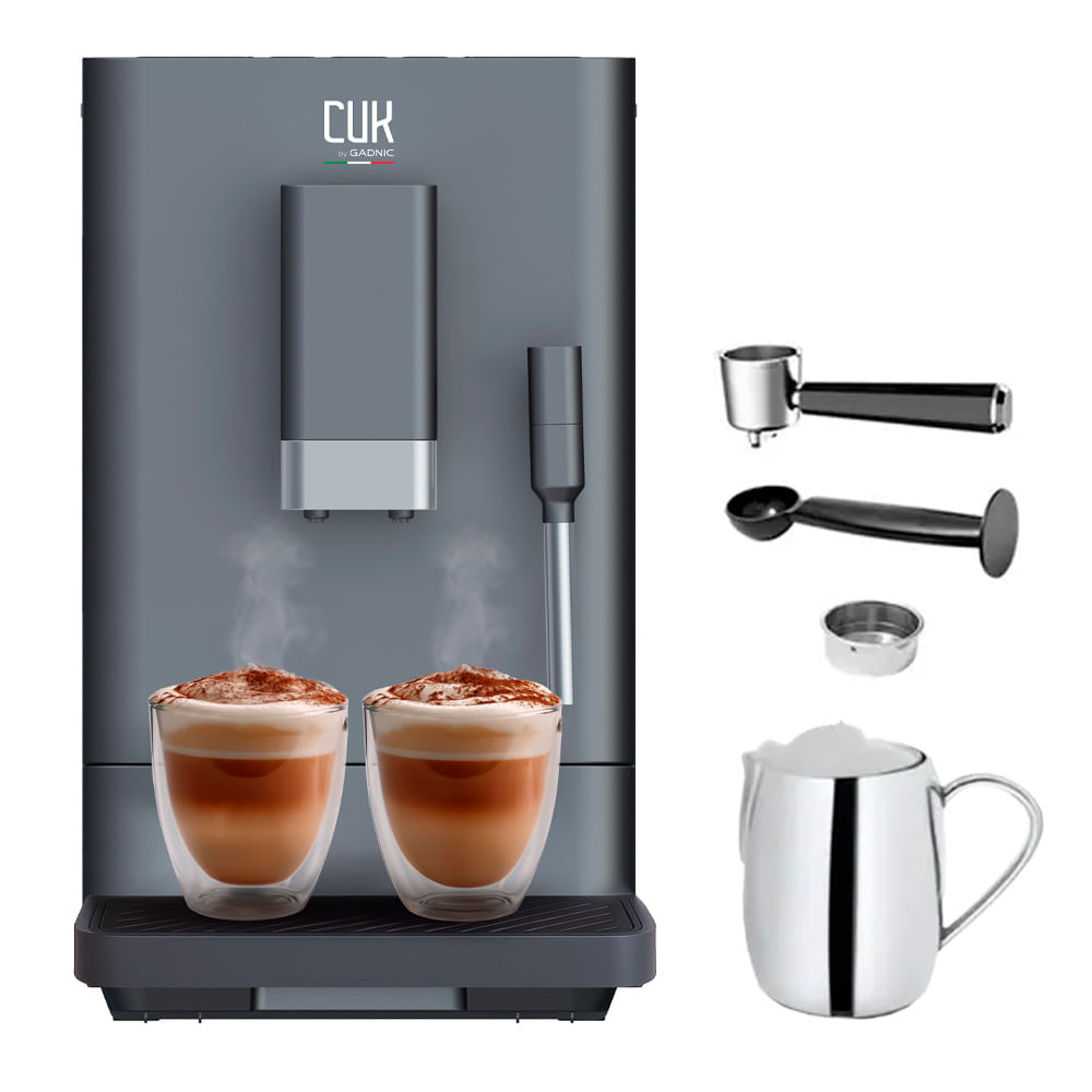 Cafetera Espresso Cuk By Gadnic 20 Bar Espumador De Leche 1350w 17l Filtro De Acero Inoxidable