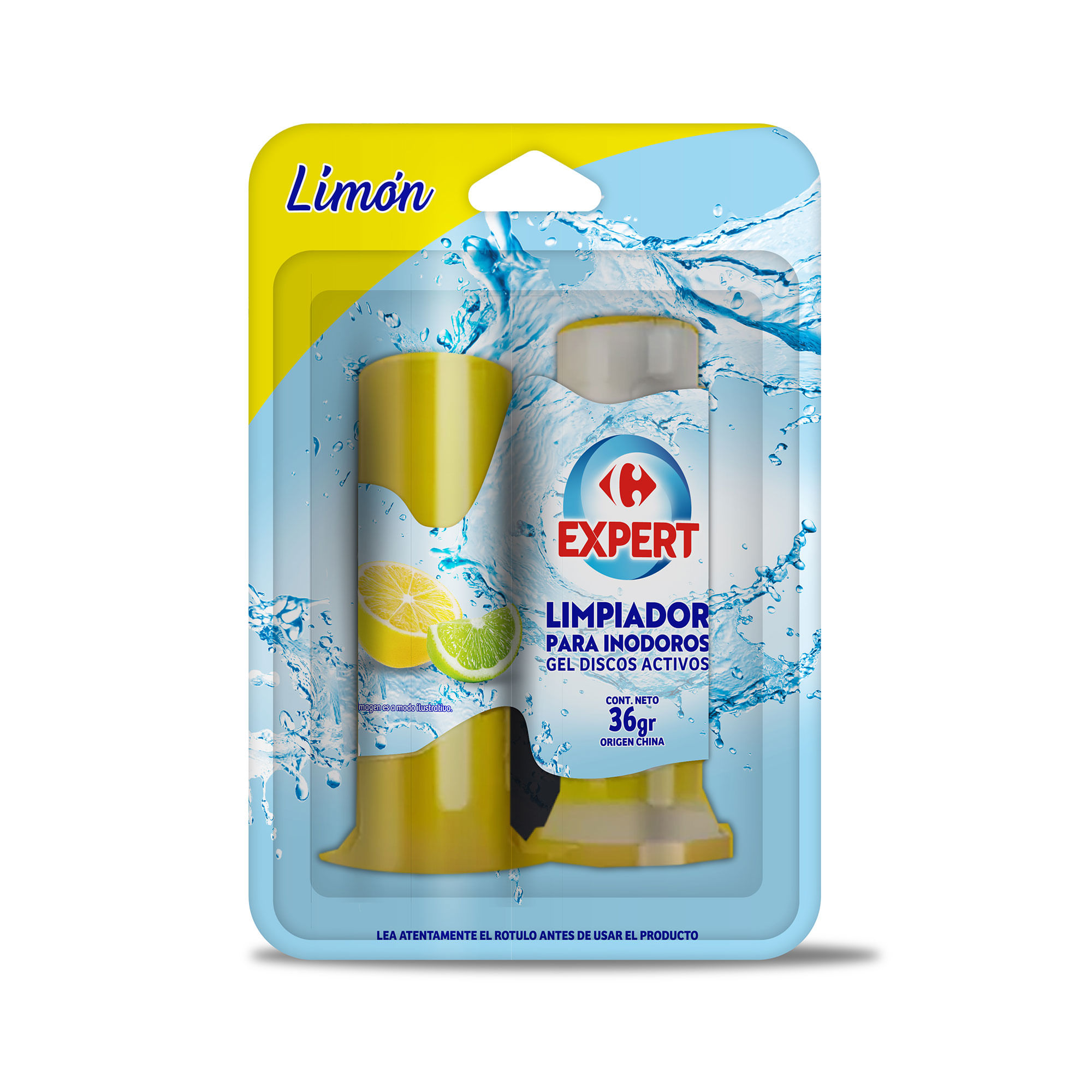 Disco en gel Carrefour Expert fragancia limón 36 grs