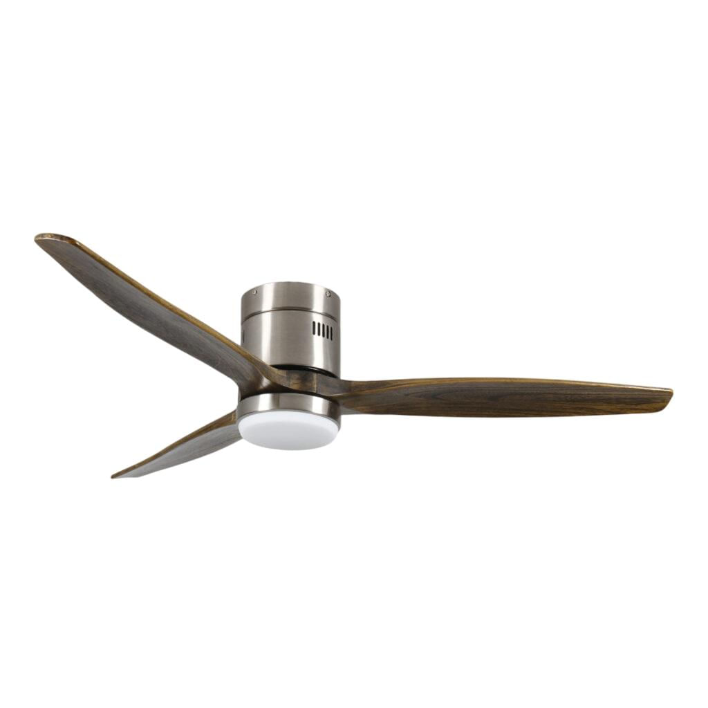 Ventilador De Techo Elavent - Eliseos Acero + Aspas Lapacho