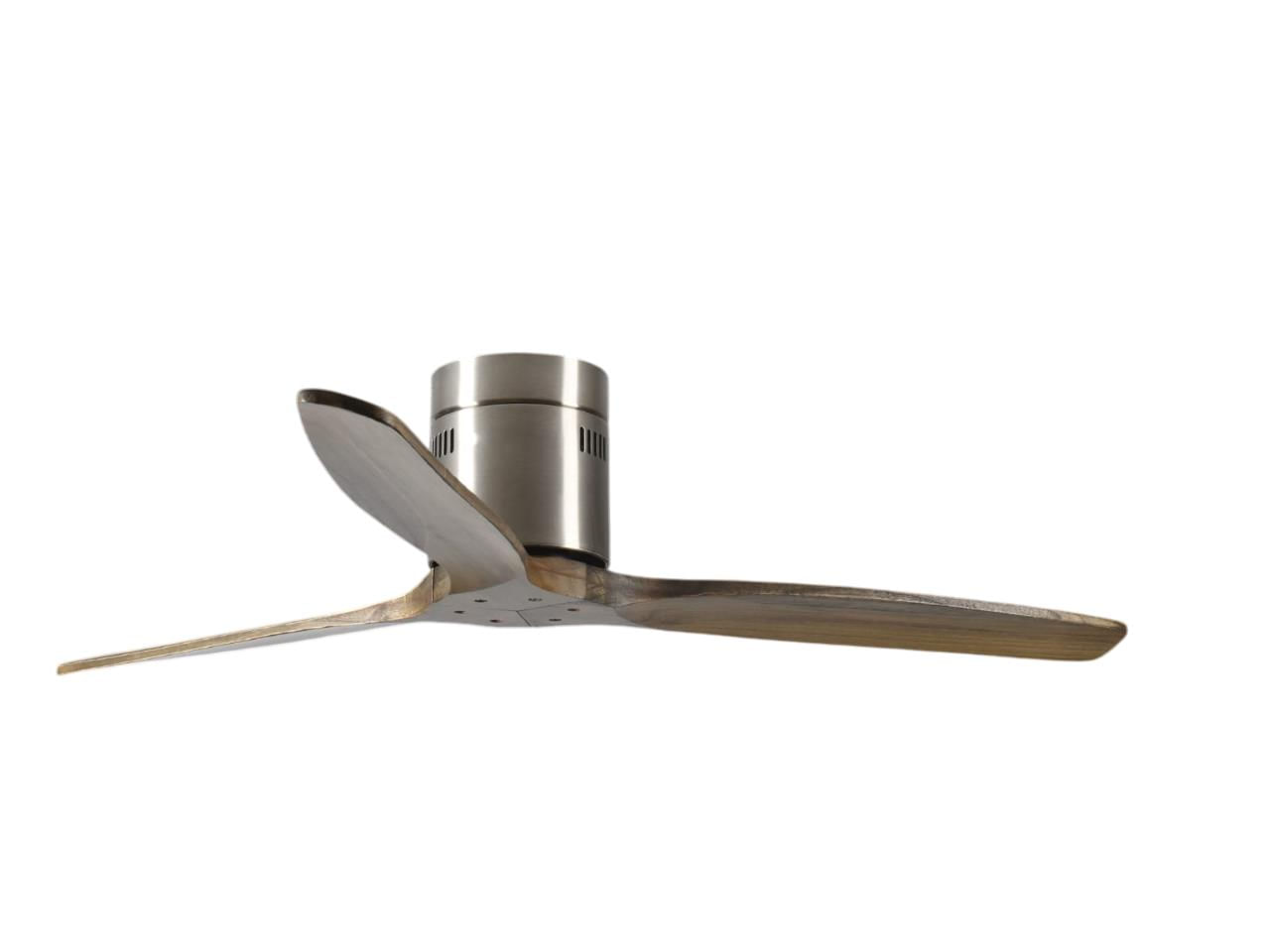 Ventilador De Techo Elanvent - Toscana Acero + Aspas Lapacho