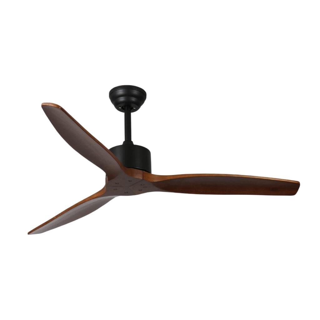 Ventilador De Techo Elanvent - Sorrento Negro + Aspas Nogal