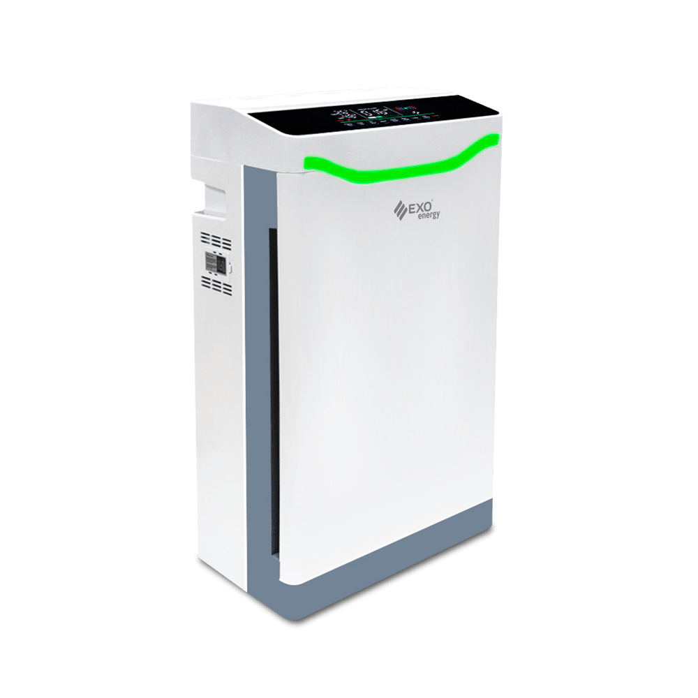 Purificador De Aire Inteligente Exo Elimina Virus Y Bacterias Filtro Hepa Uv 70mt Wifi