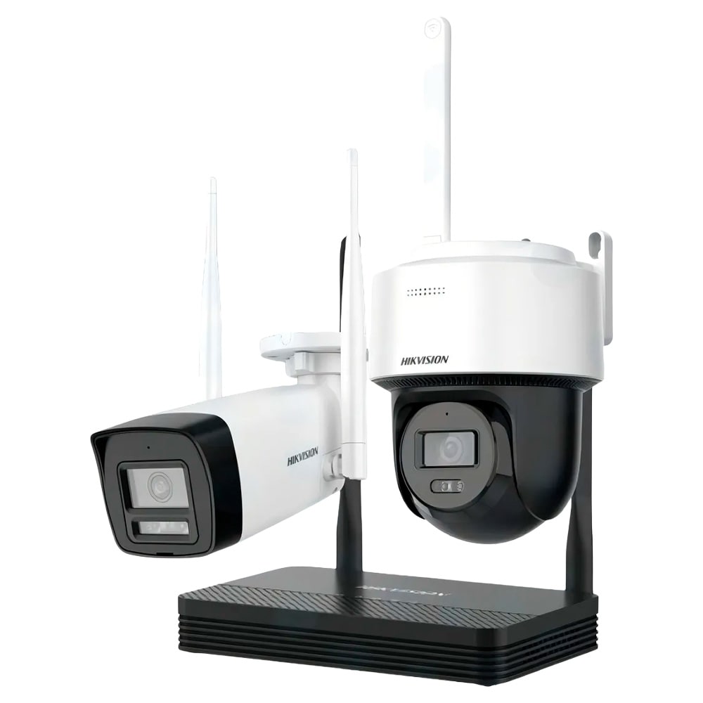 Kit Hikvision Easylink Nks424w03h Con 2 CáMaras Ip Wifi 4mp Exterior