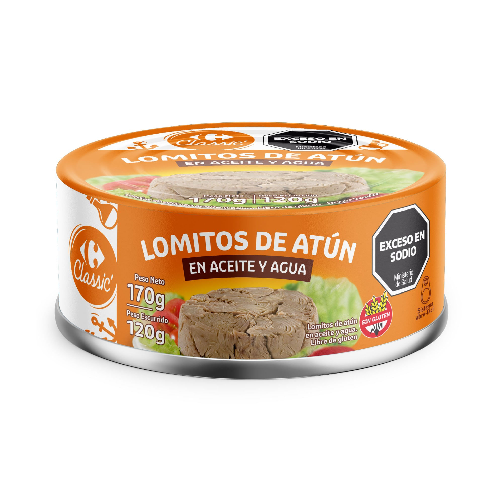 Lomito de atún en aceite Carrefour Classic 354 grs