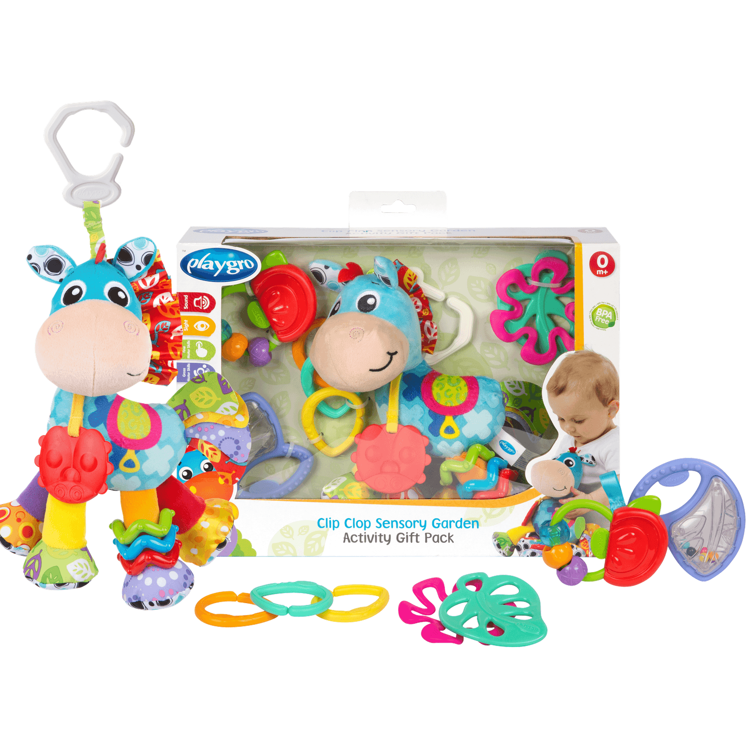 Clip clop sensory garden activity gift pack playgro