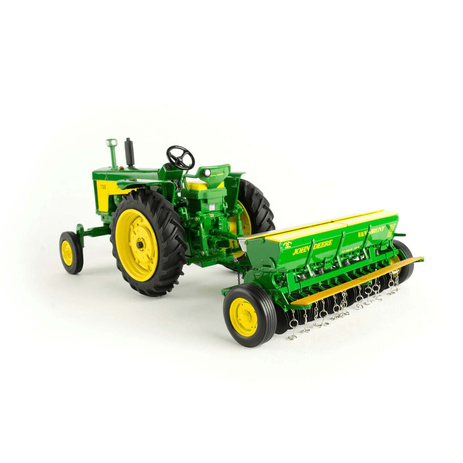 John Deere 16 jd 730 tractor with drill - prestige john deere