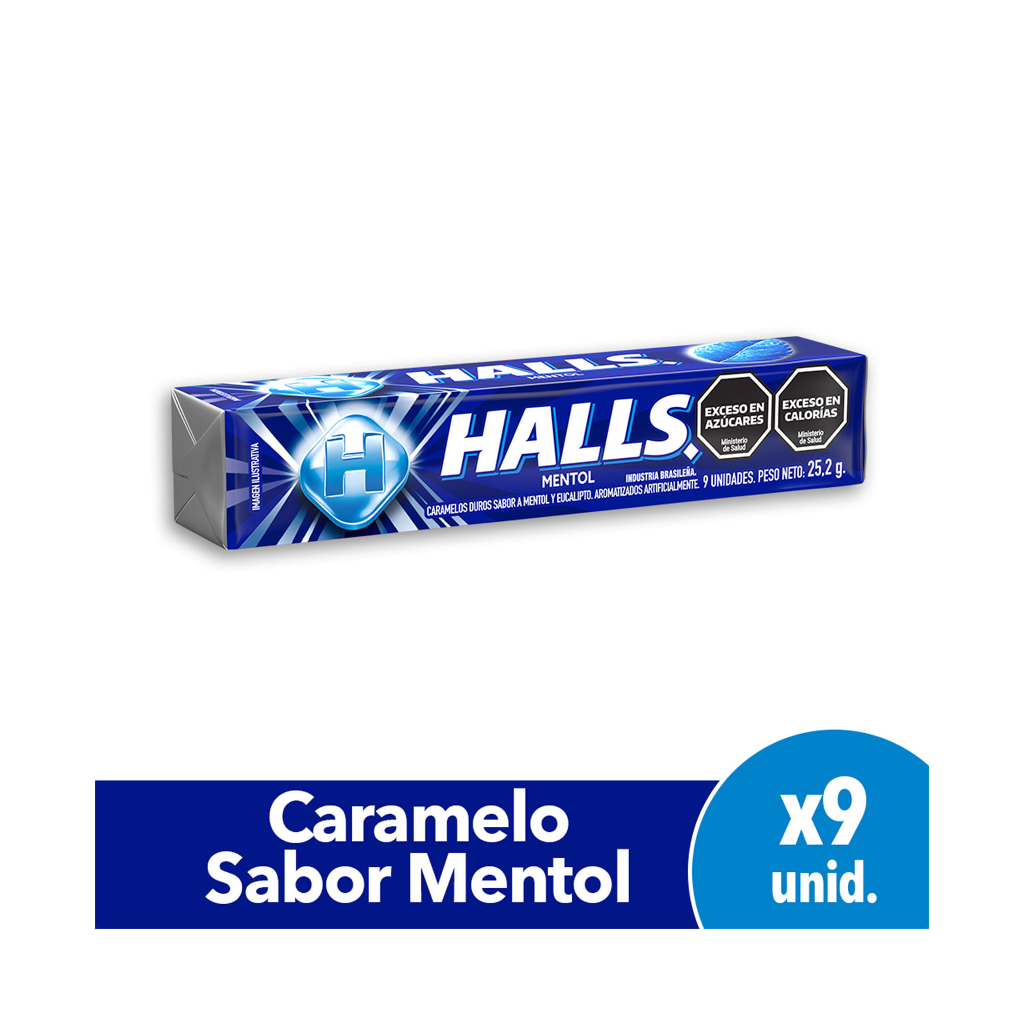 Caramelos Halls Sabor Mentol 25,2 G