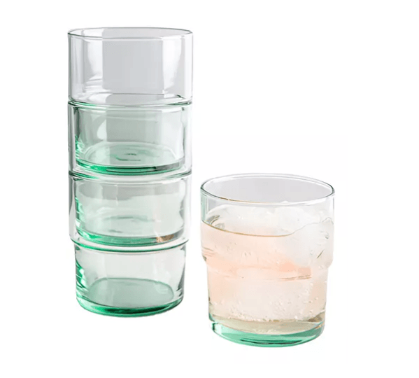 Vasos Reciclados set x 4 Vidrio Agua  300 cc Pasabahce